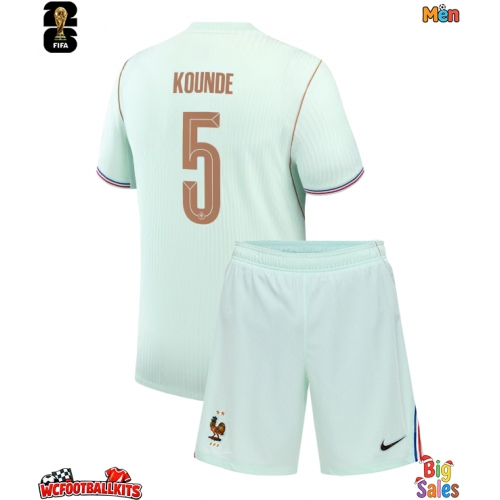 France Jules Kounde #5 Replica Away Stadium Shirt World Cup 2026 Short Sleeve